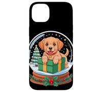 Christmas Snow Globe Golden Retriever X-Mas Tree GR Dog Coque pour iPhone 14 Plus