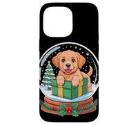 Christmas Snow Globe Golden Retriever X-Mas Tree GR Dog Coque pour iPhone 14 Pro Max