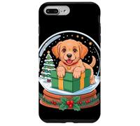 Christmas Snow Globe Golden Retriever X-Mas Tree GR Dog Coque pour iPhone 7 Plus/8 Plus