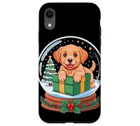 Christmas Snow Globe Golden Retriever X-Mas Tree GR Dog Coque pour iPhone XR