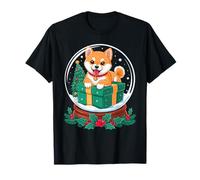 Christmas Snow Globe Japanese Shiba Inu X-Mas Tree T-Shirt