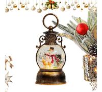 Christmas Snow Globe Lantern - Lighted Decorative Party Scene Props - Illuminated Christmas Santa Snow Globe with Glitter Light Effect | for Dining Room, Under Tree, Living Room, Bedroom