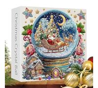 Christmas Snow Globe Puzzle pour adultes et enfants Père Noël Décoration colorée pour maison, fête, bureau, chambre à coucher