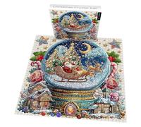 Christmas Snow Globe Puzzle - Winter Crystal Ball 3D-Puzzle | Décoration Festive Colorée pour Les Activités Familiales Jeux À La Maison Étude De Chambre À Coucher Cheminée D'entrée De Salon Cadeau