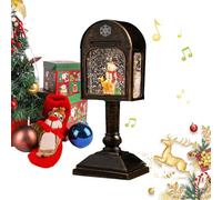 Christmas Snow Globe, Rotating Musical Snow Globes, 3D Figurine with 8 Songs Decor for Winter Party Family Home Living Room Table Mantle