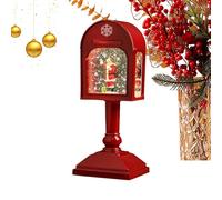 Christmas Snow Globe, Rotating Musical Snow Globes, 3D Figurine with 8 Songs Decor for Winter Party Family Home Living Room Table Mantle