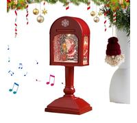 Christmas Snow Globe, Rotating Musical Snow Globes, 3D Figurine with 8 Songs Decor for Winter Party Family Home Living Room Table Mantle