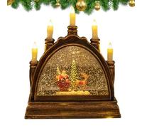 Christmas Snow Globes - Musical Snow Globe Lantern, Scène d'hiver Décoration de Lanterne Musicale | Lanterne LED avec Paillette Fantastique décor pour Le Salon, étagère, Table