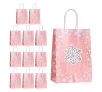 Christmas Snowflake Bags - 12 Pieces Printed Holiday Treat Bags, 12 Pcs Printed Snowflakes Bag - Holiday Treat Bag,Snowflake Christmas Wrapping | Festive Gift Packaging For Thanksgiving Young People E