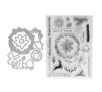 Christmas Snowflake Clear Stamps Skin Friendly DIY Transparent Stamps Tampons de Voeux Invitations Enveloppes