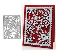 Christmas Snowflake Metal Die Couts, cadre Flower Snow Flower Dies Dies Cut Pochics For DIY Scrapbooking Album Decorative Ballosing Paper Dies pour la fabrication de cartes
