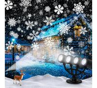Christmas Snowflake Projector Lights Outdoor, Four Heads Snowfall Lights 002