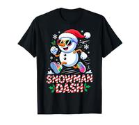 Christmas Snowman Dash Running Runner Marathon Team Costume T-Shirt