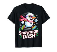 Christmas Snowman Dash Running Runner Marathon Team Costume T-Shirt
