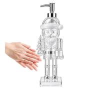 Christmas Soap Dispenser 3D Clear - Refillable Nutcracker Decoration Lotion | Bathroom Lotion Dispenser for Home Business Trip Party Hotel | Vacation Sinks Bedroom Holiday Birthday Dormitory Christmas 3D