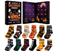 Christmas Sock Advent- Calendar, 24 Day Countdown, Plush Mid-Calf Socks | Soft Footwear, Festive Holiday Designs, Comfortable Daily Wear For Men Party Carnival Club Activities Home Thanksgiving