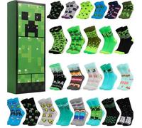 Christmas Sock Advent Calendar Box Gift, 24 Days Countdown Xmas Socks Set for Adults Unisex, Christmas Sock, fillable advent calendar (24pair-B)