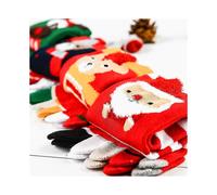 Christmas Socks with Toes Cotton Crew Xmas Five Finger Bed Socks Unisex for Lovers Family