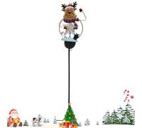Christmas Solar Lights Outdoor - ED Santa Claus | Santa Snowman Lights Solar Christmas Decorations With Elk Ambient Lighting For Garden, Lawn, Patio, Porch, Pathway, Ground, Driveway, Party, Or Holida