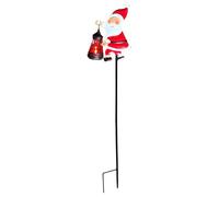 Christmas Solar Lights Outdoor - Santa Lamp | Stake LED Solar Lights With Santa Design - Outdoor Christmas Decorations For Garden, Yard, Patio, Lawn, Backyard, Walkway, Path, Fence, Balcony & Holiday