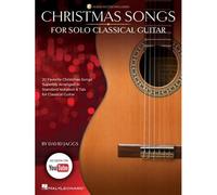 Christmas Songs For Solo Classical Guitar Book/Online Audio