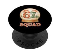 Christmas Squad 67 Funny Holiday Family Matching Six Seven PopSockets PopGrip Adhésif