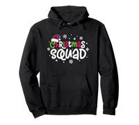 Christmas Squad Plaid Santa Hat Family Matching Xmas Pajama Sweat à Capuche