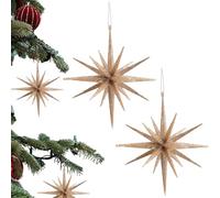 Christmas Star Tree Ornaments - Festive Hanging Decor for Holiday Celebration | Pp with Sparkling Glitter Finish, Lightweight Design Accent, Seasonal Decoration for Home Classroom Office Store Display