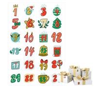 Christmas Stickers|Christmas Number Stickers | 1-24 Numbers Countdown Calendar Labels for Water Bottle Winter Festival Greeting Card Party Holiday
