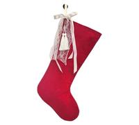 Christmas Stocking Holder - Polyester Bow Fireplace Hanger | Holiday Mantel