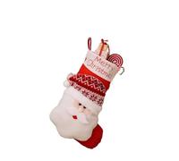Christmas Stocking Santa Claus Reindeer Snowman Xmas Stocking Red and White Gift Bag Xmas Tree DIY Decoration(Color 1)