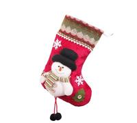 Christmas Stocking Snowman Santa Elk Xmas Tree Fireplace Ornaments Gift Candy Bag Home Navidad Sock Christmas Decor(Color 3)
