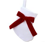 Christmas Stocking With Bow 15x19cm Soft Fabric Festive Colors | Lightweight fabric easy to hang sturdy loop for fireplace tree staircase red green options reusable annual decor