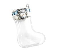 Christmas Stockings | Acrylic Candy Cash Chocolate Storage Ornament | Reusable Christmas Socks for Tree Fireplace Mantle Chocolates Prizes Goodie Stuffers Family Holiday Party Friends
