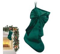 Christmas Stockings - Cute Candy Bags for, Bow Party Decor with, Festive Charm, Easy, Holiday Decor Tool, Stocking Accessory for Teens Adults Family Friends Holiday Birthday Party 9.84 inches