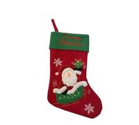 Christmas Stockings Gift Bags Santa Snowman Reindeer Prints Cute Hanging Ornaments For Xmas Decor & Gift-Giving(Color 2)