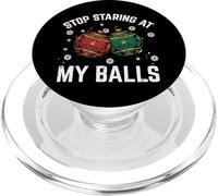 Christmas Stop Staring at My Balls Humour de Noël pour Femme PopSockets PopGrip pour MagSafe