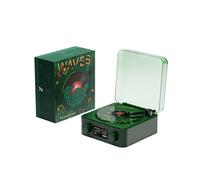 (christmas style)Lamp Record Player, Waves Vinyl Bluetooth Speaker with 4 Modes Adjustable