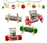 Christmas Surprise Money Pull Pouch, 8PCS Candy-Inspired Christmas Money Pull Pouch with Transparent Bags, Exploding Moneys Roll Pouchs, Make the Moneys Come out of the Candy (ALL)