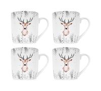 Christmas Tableware Lot de 4 tasses Motif renne