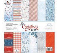 Christmas Tale Lot de 12 papiers 30,5 x 30,5 cm