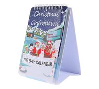 Christmas, Tear-Off Countdown Desk Calendar, 3.94x6.5x1.18inches, 100-Day Interactive Display, Festive Holiday Wall Art, Reusable Decorative Centerpiece, for Kids, Teens, Boys, Girls