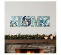 Christmas Theme Home Letter Ornament Set, with Charming Snowman and Gingerbread Man, Festive Seasonal Home Decor, Tabletop Display for Christmas Lovers and Holiday Enthusiasts Wall Decorations(Blue)