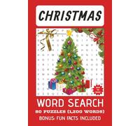 CHRISTMAS THEME WORD SEARCH PUZZLE BOOK: Word Search w/Easy to Read Print: Christmas Theme | Bonus: Fun Facts Included | Exercise for Brain | Gift for Vacation | Free Time