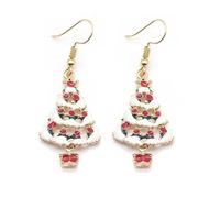Christmas-themed earrings, available in a variety of festive designs, featuring sparkling rhinestones and a lightweight feel. Perfect for creating a festive atmosphere at Christmas。Three pairs