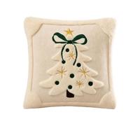 Christmas Throw Pillow Covers Skin-Friendly Tree Bow Sofa Cushion Decor