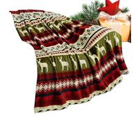 Christmas Throw - Warm Flannel Snowflake Blanket, Large Holiday Couch Throw, Warm Festive Decor, Soft Comfortable Design, Excellent Winter Blanket, Sofa Bed Living Room Bedroom 39.37×27.56 inches