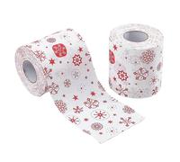 Christmas Toilet Paper, Pattern Tissue Paper Roll, Virgin Wood Pulp Festive Napkin Papers Rolls for Home, Restaurant, Dining Table, and Bathroom, 3.94x2.56 Inches