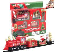Christmas Train - Battery Operated Interactive Electric Vehicle Set | Battery Operated Movement - Powers The Electric Train Smoothly Around Holiday Displays And Party Tabletops.