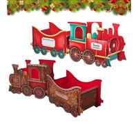 Christmas Train Gift Box, 2025 New Santa's Gift Train, Train Deliver Holiday Cheer In Style for Hold Presents Candy, Holiday Party Centerpieces Gift Boxes, Family Decor (A+B 1pcs)